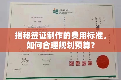 平原揭秘签证制作的费用标准，如何合理规划预算？