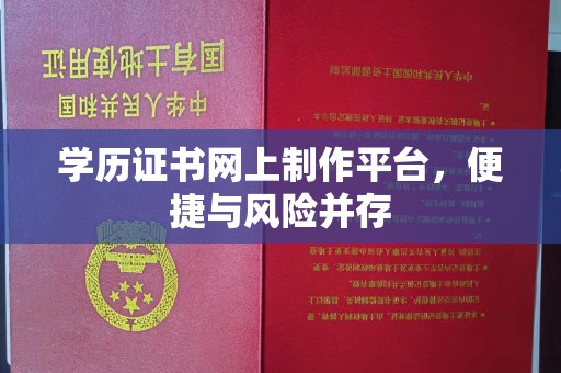 平原学历证书网上制作平台，便捷与风险并存