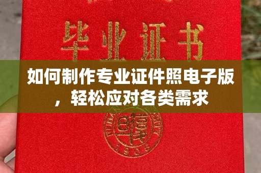 平原如何制作专业证件照电子版，轻松应对各类需求