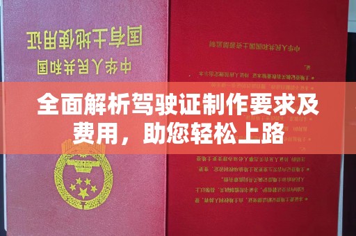 平原全面解析驾驶证制作要求及费用，助您轻松上路